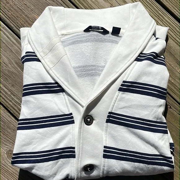 Lands’ End nautical cotton-blend sweater L - Picture 6 of 6